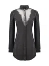 Diesel Abstract Print Asymmetric Hem Dress In Smoke/grey