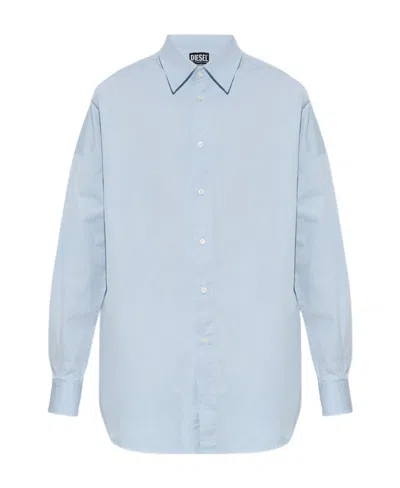 Diesel Logo-embroidered Shirt In White