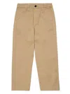 Diesel Logo-embroidered Straight-leg Trousers In Neutrals