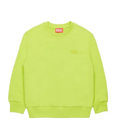 Diesel Kids' Logo-embroidered Sweatshirt In Green