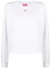 Diesel Logo Cotton Sweatshirt In White