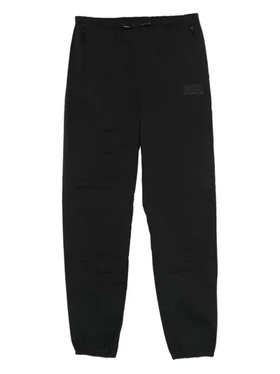 Diesel Logo-embroidered Track Pants In Black