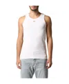 Diesel Oval-d Cotton Blend Tank Top In White
