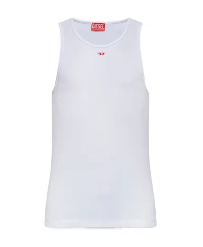 Diesel Logo-embroidered Vest In White