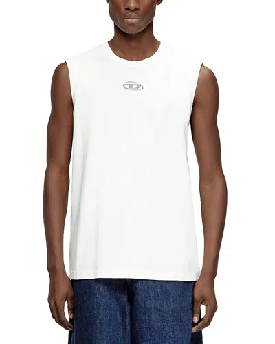 Diesel Logo Graphic Tank Top In White
