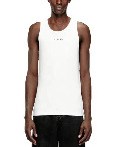 Diesel Logo Graphic Tank Top In White