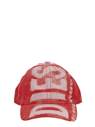 Diesel Logo Hat In Red