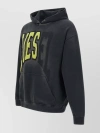 DIESEL LOGO HOODED COTTON SWEATSHIRT WITH POUCH POCKET