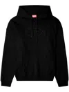 Diesel S-ummer Bigoval Biologic Cotton Sweatshirt With Frontal Oval-d Logo In Black