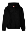 Diesel S-ummer Bigoval Biologic Cotton Sweatshirt With Frontal Oval-d Logo In Black