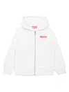 Diesel Logo Hoodie In White