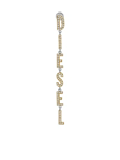 DIESEL LOGO-LETTERING EARRING