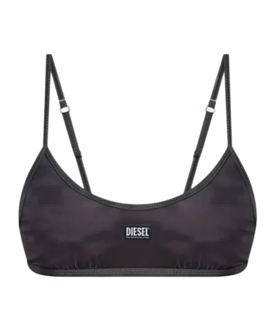 Diesel Logo Logo Vest In Black