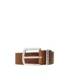 Diesel Logo-loop Leather Buckle Belt In Brown
