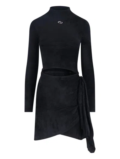 Diesel Logo Midi Dress - Black