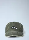 Diesel Logo-detail Frayed-brim Baseball Cap In Green