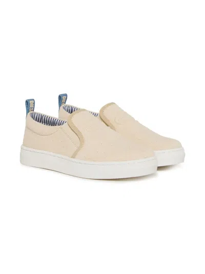 Diesel Logo-debossed Slip-ons Sneakers In Neutral