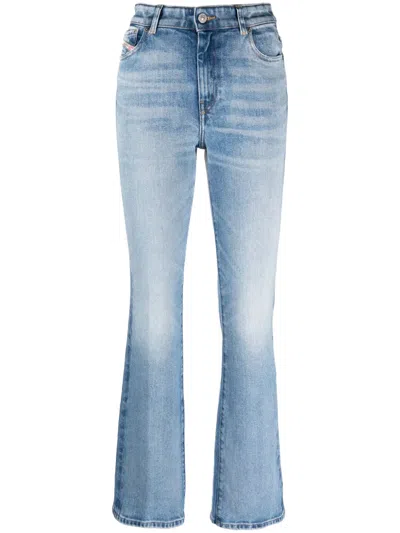 Diesel Logo-patch Bootcut Jeans In Blue