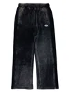 Diesel Logo-patch Cotton-blend Trousers In Black