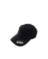 Diesel Black Baseball Cap With Oval D Cut-out In Cotton Man In Black