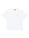 Diesel Oval-d Logo Patch Crewneck T-shirt In White