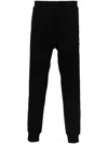 Diesel Logo-patch Cotton Track Pants In Black