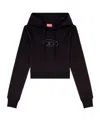 Diesel F-slimmy-hd Cropped Sweatshirt In Black