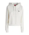 Diesel Logo-patch Drawstring Hoodie In White
