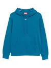 Diesel Logo-patch Hoodie In Blue