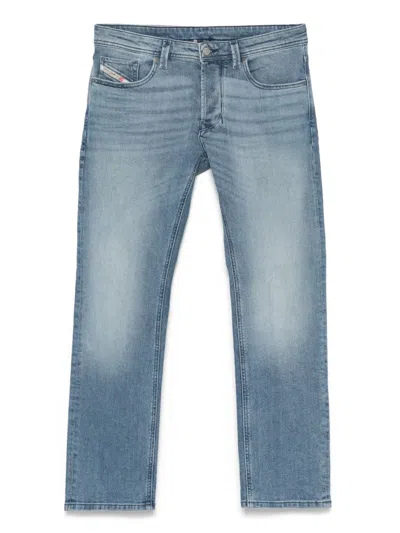 Diesel Logo-patch Jeans In Blue