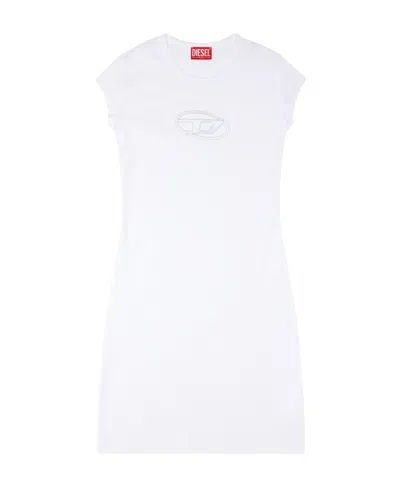 Diesel D-angiel Cotton Mini Dress In Multicolor