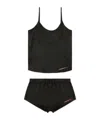 Diesel Logo-patch Pajama Set In Black