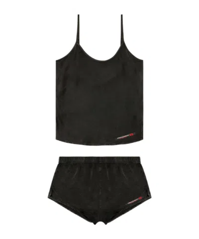 DIESEL LOGO-PATCH PAJAMA SET
