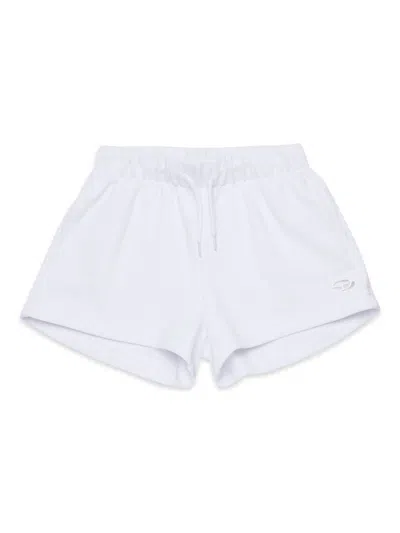 Diesel Kids' Logo-patch Shorts In White