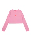 Diesel Logo-patch T-shirt In Pink
