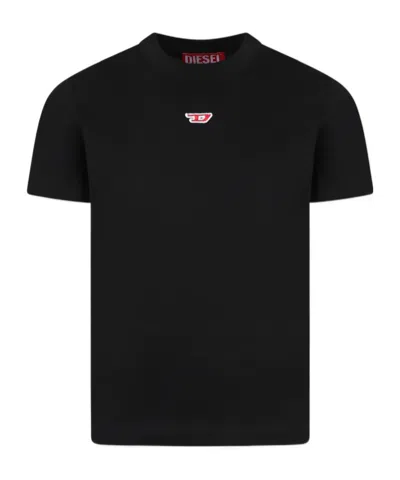 Diesel Logo Patch T-shirt In Black