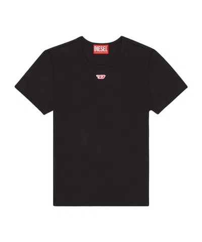 Diesel Logo-patch T-shirt In Black