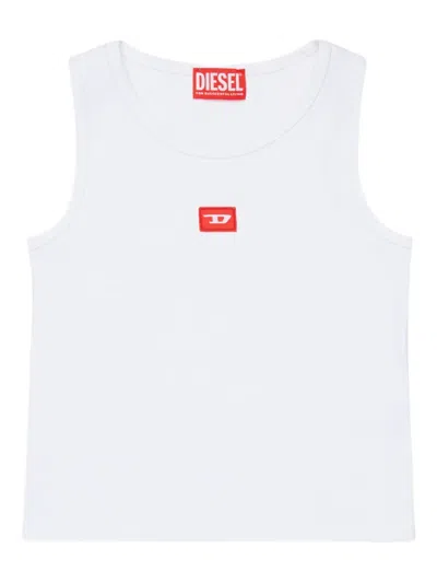 Diesel T-shirt Mit Logo-patch In White