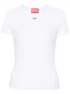 Diesel T-uncutie Stretch-cotton T-shirt In White