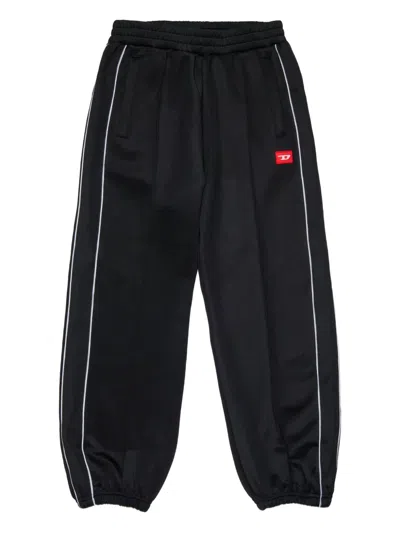 Diesel Logo-patch Track Pants In Black