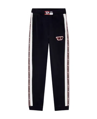 Diesel Logo Patch Track Pants In Black