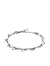 Diesel Stainless Steel Interlocking D Logo Chain Bracelet In Silver