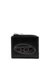 Diesel Small Black Wallet With Logo Plaque