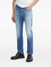 Diesel Logo-plaque Cotton Jeans In Blue