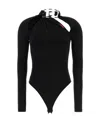 DIESEL LOGO-PLAQUE CUT-OUT BODYSUIT