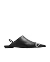 Diesel Black D-venus Slingback Leather Mules In Black