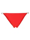 Diesel Logo-plaque Side-ring Bikini Bottom In Red