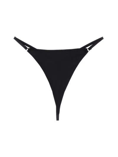 DIESEL LOGO-PLAQUE STRETCH-DESIGN THONGS