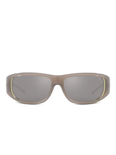 Diesel Sonnenbrille Mit Logo-schild In Grau