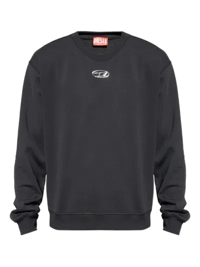 Diesel Logo Plaque Sweatshirt In Black